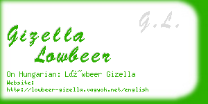 gizella lowbeer business card